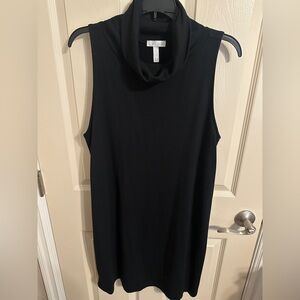 Leith Women’s Cowl Neck Sleeveless Shift Dress, Black, Sz Large, NWOT